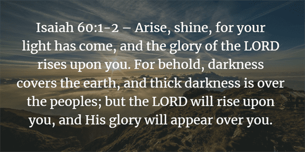 Isaiah 60:1-2 Jesus is the Light Verse