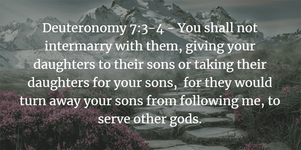 Deuteronomy 7:3-4 Verse