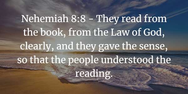 Nehemiah 8:8 Bible Verse