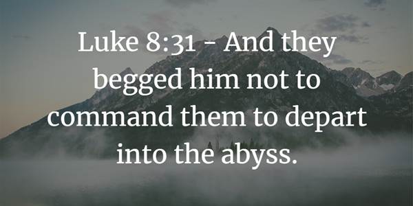 Luke 8:31 Bible verse